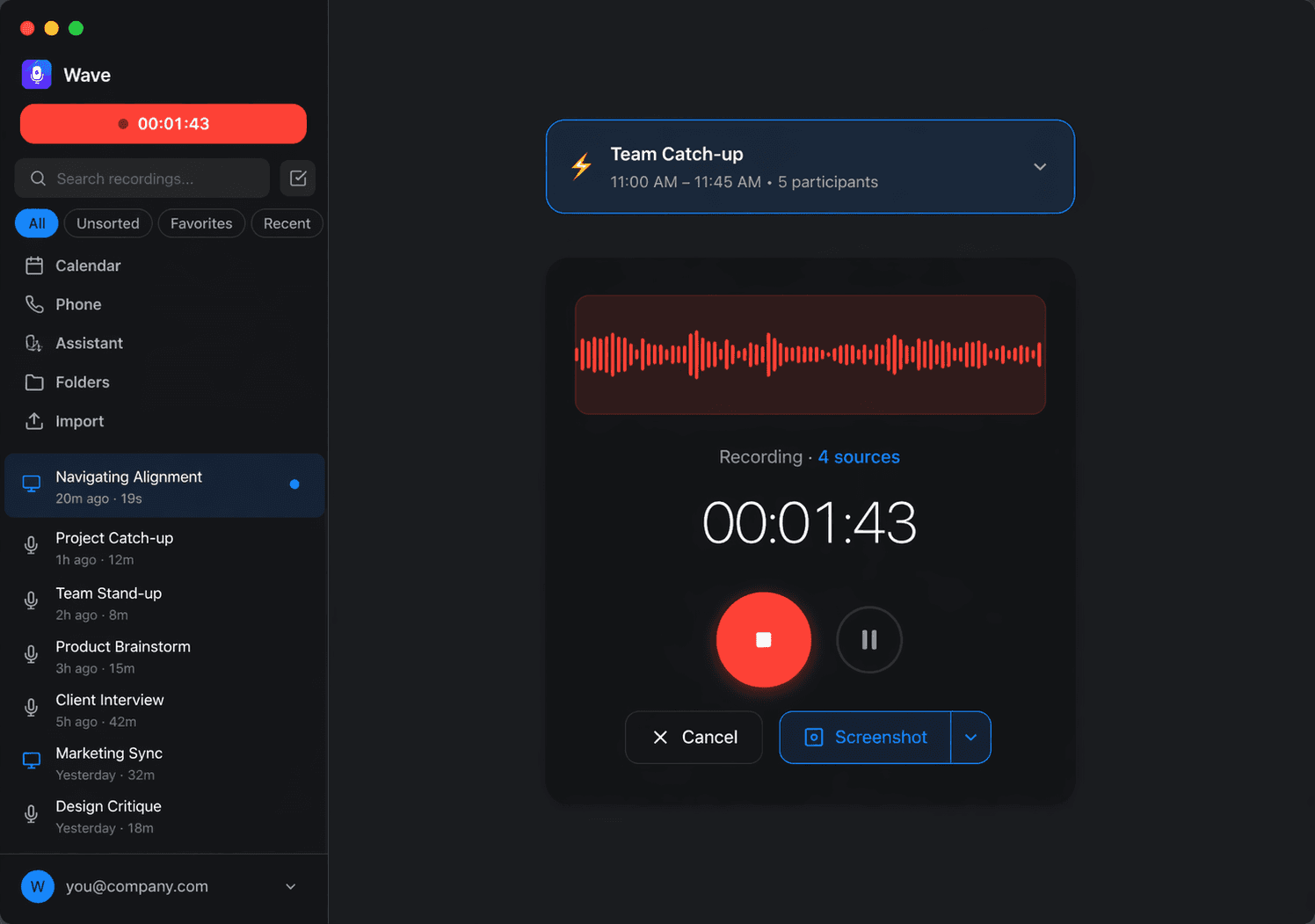 Wave Transcript App Desktop App — Record Everything on Your Computer | Wave