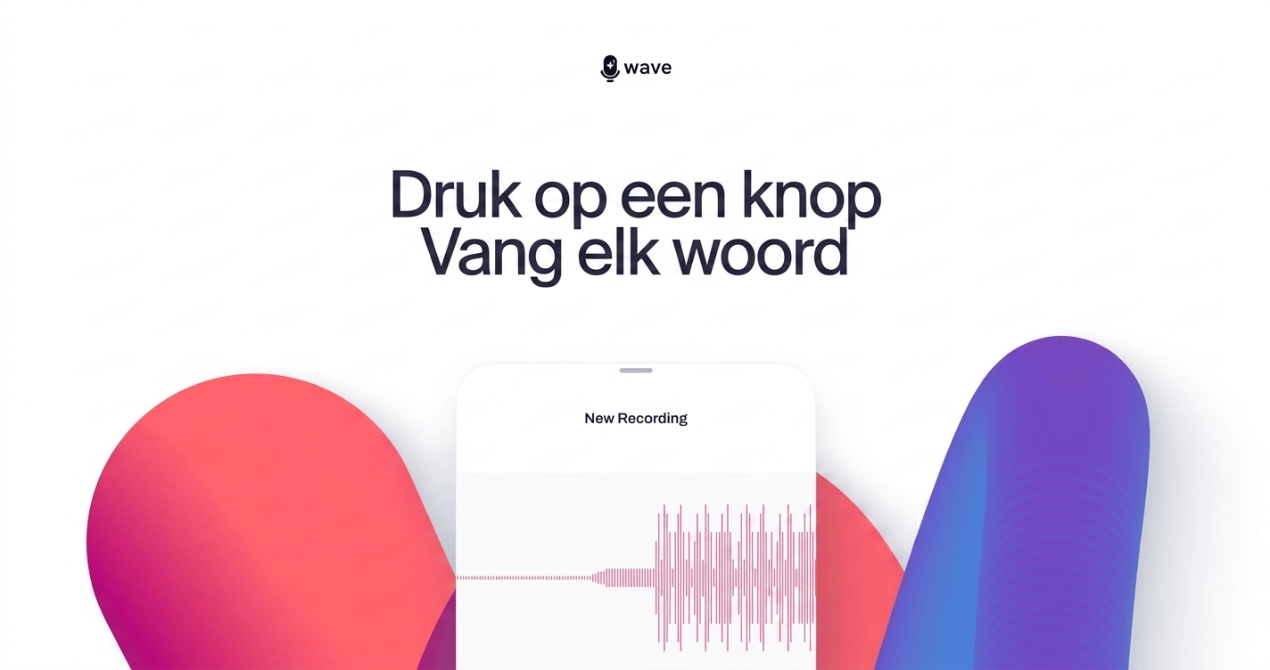 Wave Transcript App Wave - AI Notitie-app & Vergadering Transcriptie